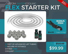 7/16 ID x 5/8 OD - Flex Starter Kit (Tubing, Fittings, Prep, Coolant, and Bonus Cutter) - PrimoChill - KEEPING IT COOL