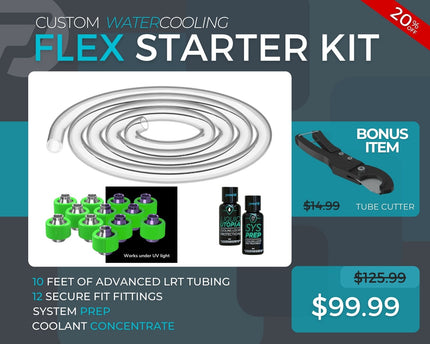 3/8 ID x 5/8 OD - Flex Starter Kit (Tubing, Fittings, Prep, Coolant, and Bonus Cutter)