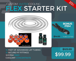 7/16 ID x 5/8 OD - Flex Starter Kit (Tubing, Fittings, Prep, Coolant, and Bonus Cutter) - PrimoChill - KEEPING IT COOL