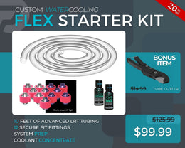 7/16 ID x 5/8 OD - Flex Starter Kit (Tubing, Fittings, Prep, Coolant, and Bonus Cutter) - PrimoChill - KEEPING IT COOL