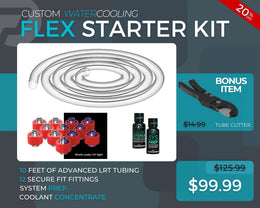 7/16 ID x 5/8 OD - Flex Starter Kit (Tubing, Fittings, Prep, Coolant, and Bonus Cutter) - PrimoChill - KEEPING IT COOL