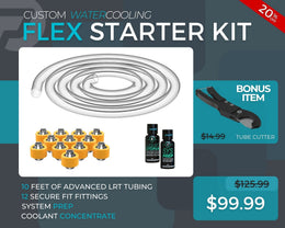 7/16 ID x 5/8 OD - Flex Starter Kit (Tubing, Fittings, Prep, Coolant, and Bonus Cutter) - PrimoChill - KEEPING IT COOL