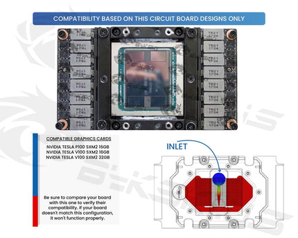 Bykski Durable All Metal GPU Water Block For NVIDIA TESLA SXM2 V100 (N-TESLA-V100SXM2-32G-SR) - Continuous Usage