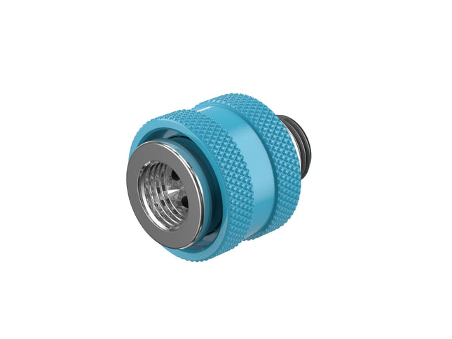 PrimoChill Male to Female G 1/4 SX Mini Pull Drain Valve - Sky Blue