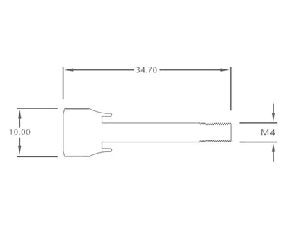 Bykski CPU Water Block Mounting Screw (for CPU-XPR-A-MC-V3/CPU-WH-X/CPU-XPR-CD) - Silver