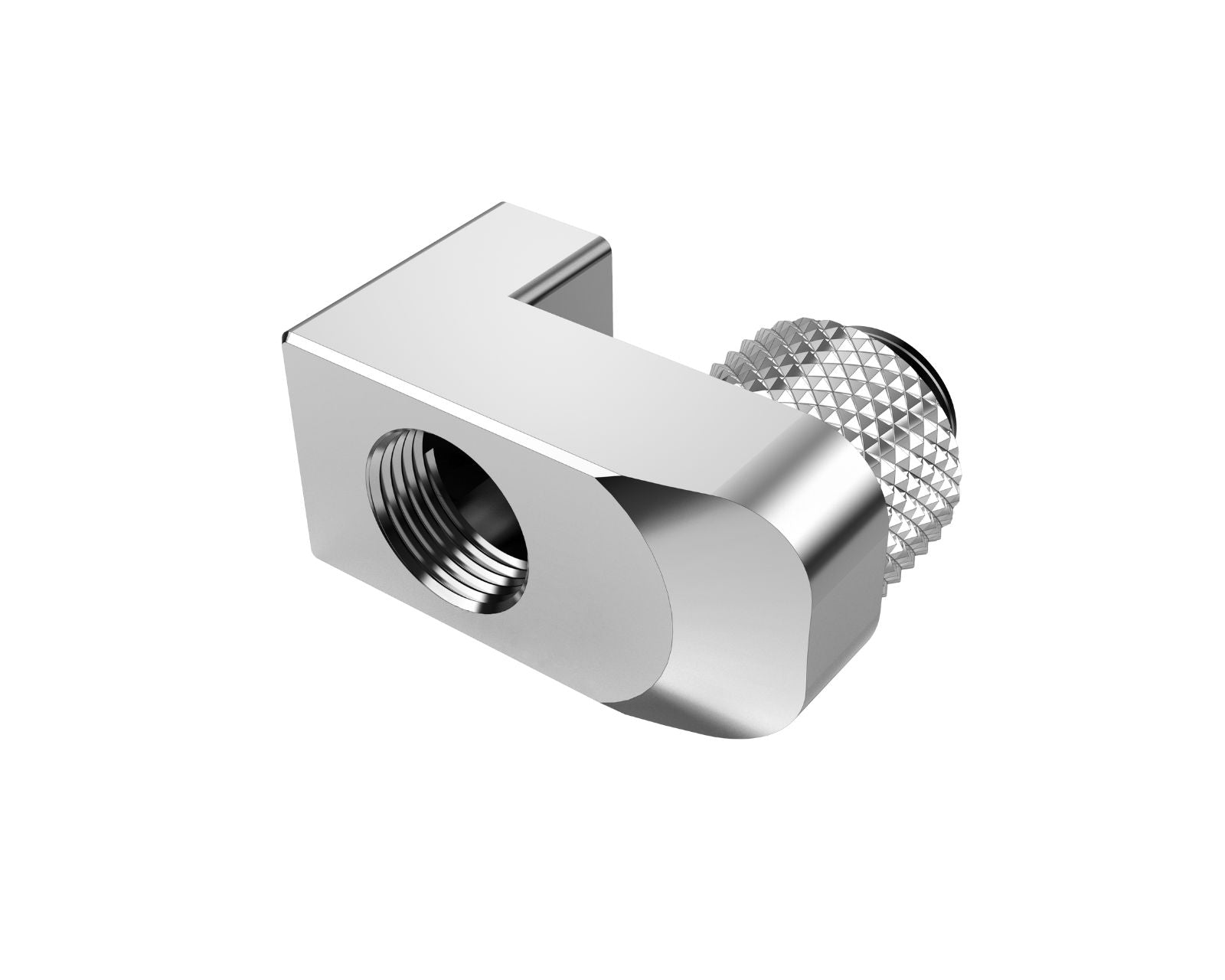 Bykski G 1/4in. Male to Female Supported Rotary Offset Fitting (CC-HR-15-X) - Silver