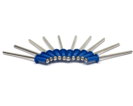 1/8in. (3mm) Aluminum Rivets - Blue - 10 Pack