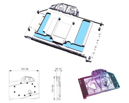 Bykski Full Coverage GPU Water Block and Backplate For ASUS Prime GeForce RTX 5070 12GB GDDR7 (N-AS5070PM-X)