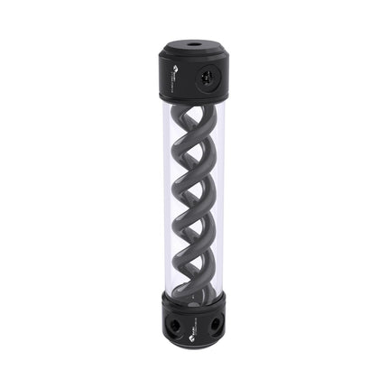 Bykski 50mm Cylindrical DNA Reservoir - Black POM - 260mm w/ LED strip (CT-DNA-POM-V2-260) - Black