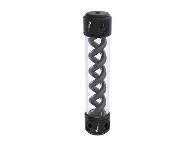 Bykski 50mm Cylindrical DNA Reservoir - Black POM - 260mm w/ LED strip (CT-DNA-POM-V2-260) - Black