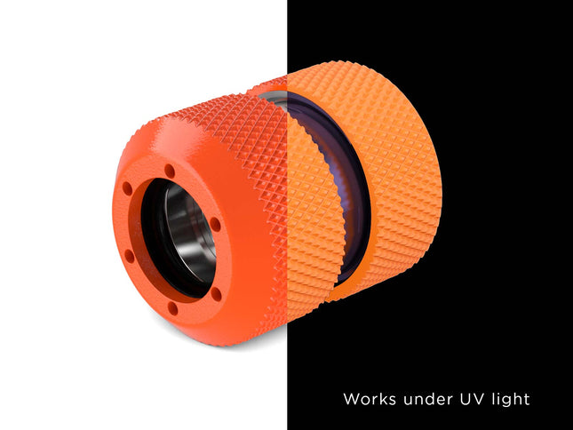 PrimoChill 1/2in. Rigid RevolverSX Series Coupler Fitting - UV Orange - UV Orange
