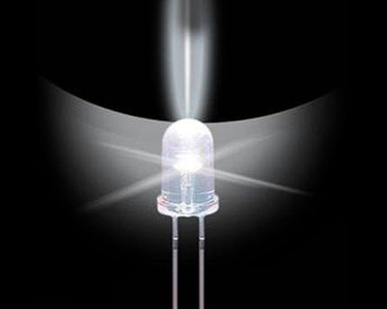 10mm LED Bulb - White - 50 Pack