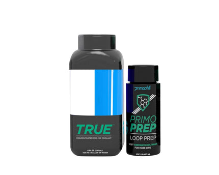 PrimoChill True - Computer WaterCooling Coolant, Concentrate, Low-Conductive, Transparent, Full Protection, PrimoPrep Included, Proudly Made in the USA (Yields a Gallon of Coolant) - Clear/UV Blue
