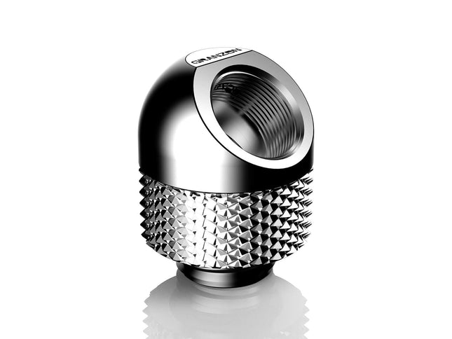 Granzon G 1/4in. Male to Female 45 Degree Rotary Elbow Fitting (GD-45) - Silver