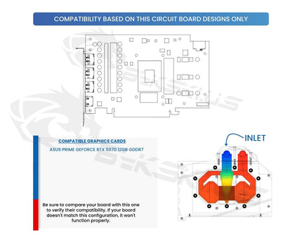 Bykski Full Coverage GPU Water Block and Backplate For ASUS Prime GeForce RTX 5070 12GB GDDR7 (N-AS5070PM-X)
