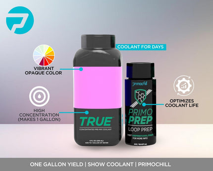 PrimoChill True Opaque - Computer WaterCooling Coolant, Concentrate, Solid/Non-Transparent, Full Protection, PrimoPrep Included, Proudly Made in the USA (Yields a Gallon of Coolant) - Pink SX