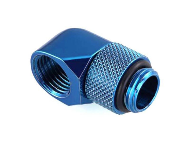 Bykski G 1/4in. Male to Female 90 Degree Rotary Elbow Fitting (B-RD90-X) - PrimoChill - KEEPING IT COOL Blue