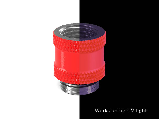 PrimoChill Male to Female G 1/4in. 15mm SX Extension Coupler - UV Red