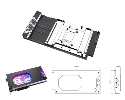 Bykski Armored End Port GPU Waterblock with Backplate For ASUS ROG Astral GeForce RTX 5080 16GB GAMING (N-AS5080ASTRAL-X)