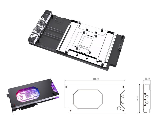 Bykski Armored End Port GPU Waterblock with Backplate For ASUS ROG Astral GeForce RTX 5080 16GB GAMING (N-AS5080ASTRAL-X)