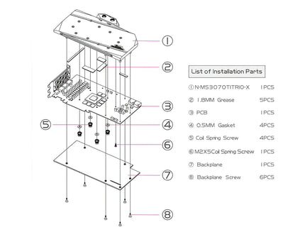 Bykski Full Coverage GPU Water Block and Backplate for MSI RTX 3060/3070 Gaming X Trio (N-MS3070TITRIO-X)