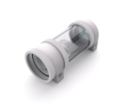 PrimoChill CTR Hard Mount Phase II High Flow D5 Enabled Reservoir - White POM - 120mm - Sky White