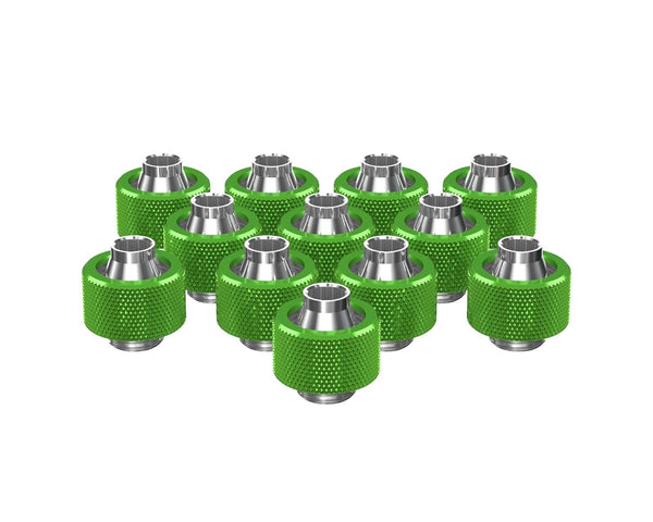 PrimoChill SecureFit SX - Premium Compression Fitting For 3/8in ID x 5/8in OD Flexible Tubing 12 Pack (F-SFSX58-12) - Available in 20+ Colors, Custom Watercooling Loop Ready - PrimoChill - KEEPING IT COOL Toxic Candy