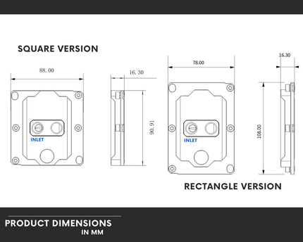 Bykski CPU-3647-SR Durable All Metal CPU Water Block For LGA 3647 XEON - Continuous Usage - Rectangle
