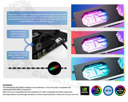 Bykski Armored End Port GPU Waterblock with Backplate For Gigabyte GeForce RTX 5080 Gaming OC 16G (N-GV5080GMOC-X-V2)