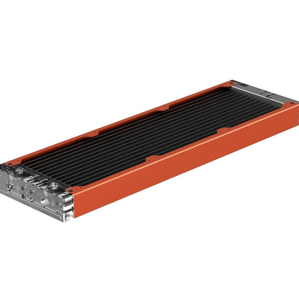PrimoChill 360SL (30mm) EXIMO Modular Radiator, Clear Acrylic, 3x120mm, Triple Fan (R-SL-A36) Available in 20+ Colors, Assembled in USA and Custom Watercooling Loop Ready - Candy Copper