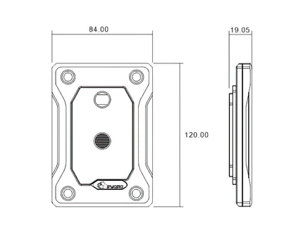 Bykski CPU-ICELAKE-X CPU Water Cooling Block - Black (LGA 4189/Ice Lake)