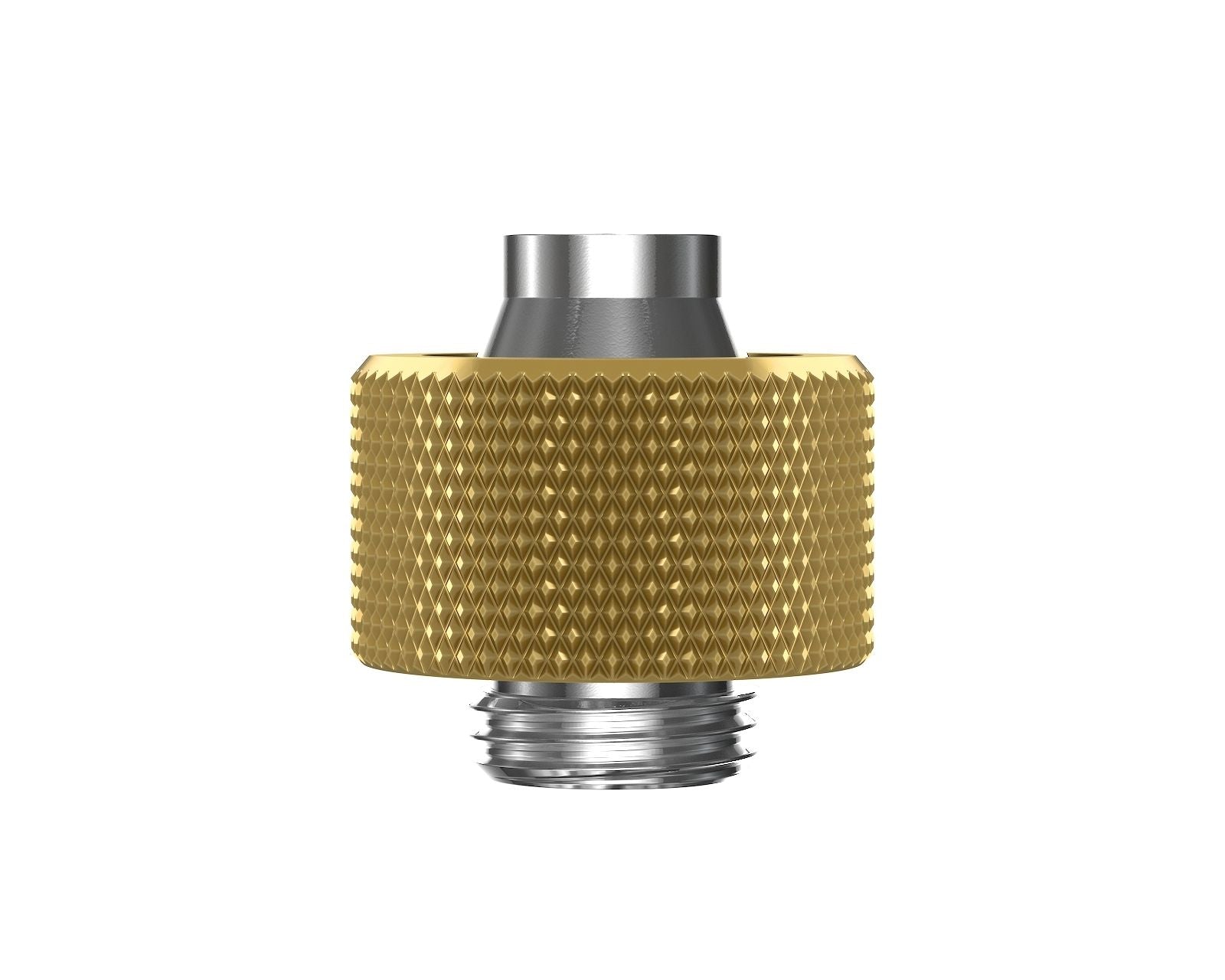 PrimoChill SecureFit SX - Premium Compression Fitting For 7/16in ID x 5/8in OD Flexible Tubing (F-SFSX758) - Available in 20+ Colors, Custom Watercooling Loop Ready - Candy Gold