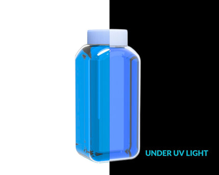 PrimoChill True - Computer WaterCooling Coolant, Concentrate, Low-Conductive, Transparent, Full Protection, PrimoPrep Included, Proudly Made in the USA (Yields a Gallon of Coolant) - Electric UV Blue