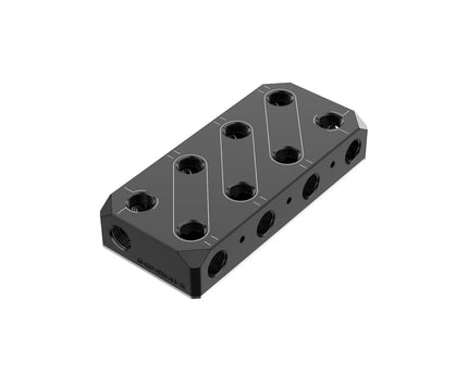 Bykski Versatile POM Fluid Distribution/Routing Block Engineered For 24-Hour Reliability (B-DP-5WAY-X)