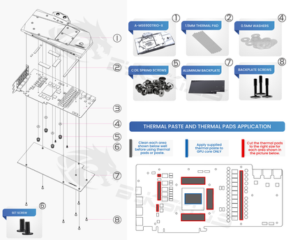 Bykski Full Coverage GPU Water Block and Backplate for MSI RX 6900XT Gaming X Trio (A-MS6900TRIO-X)