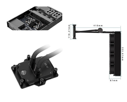 Bykski Durable 4x80mm 2U Server AIO Liquid CPU Cooler For Dual AMD EPYC (Socket SP5/LGA 6096) - Continuous Usage