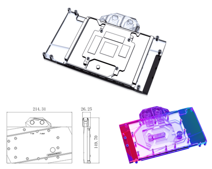 Bykski Full Coverage GPU Water Block and Backplate For PNY GeForce RTX 4080 16GB XLR8 Gaming VERTO EPIC-X ARGB OC (N-PNY4080VERTO-X)