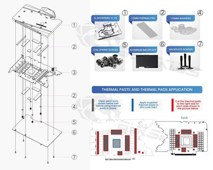 Bykski Full Coverage GPU Water Block and Backplate for nVidia Founders Edition RTX 3090 (N-RTX3090FE-X-V2) - Clear