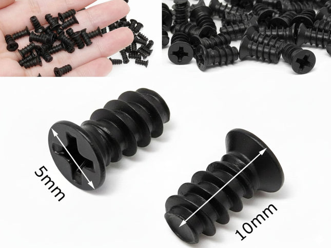 Standard Fan Screw - Black - 100 Pack