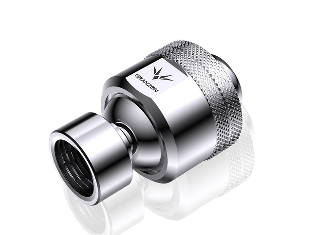 Granzon G 1/4in. Male to Female Multi Directional Free Rotary Elbow Fitting (GD-X) - Silver