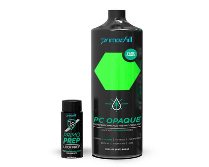 PrimoChill Opaque - Computer WaterCooling Show Coolant, Solid/Non-Transparent, Full Protection, Advanced User, PrimoPrep Included, Proudly Made in The USA (32oz/.9L) - Toxic Candy