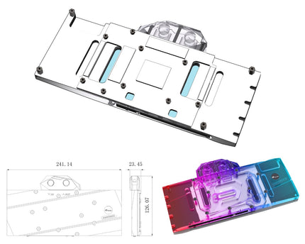Bykski Full Coverage GPU Water Block and Backplate For AMD/Sapphire/XFX/Dataland Radeon RX6700XT (A-RX6700XT-X-V2)