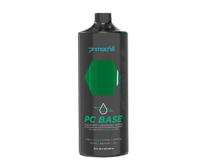 PrimoChill Base - Computer WaterCooling High Purity Deionized Water, No Protection, Add your Additives/Inhibitors, Proudly Made in The USA (32oz/.9L) - Transparent - UV Green