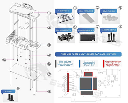 Bykski Full Coverage GPU Water Block and Backplate for GALAXY RTX 3070 Metal Master (N-GY3070BK-X)