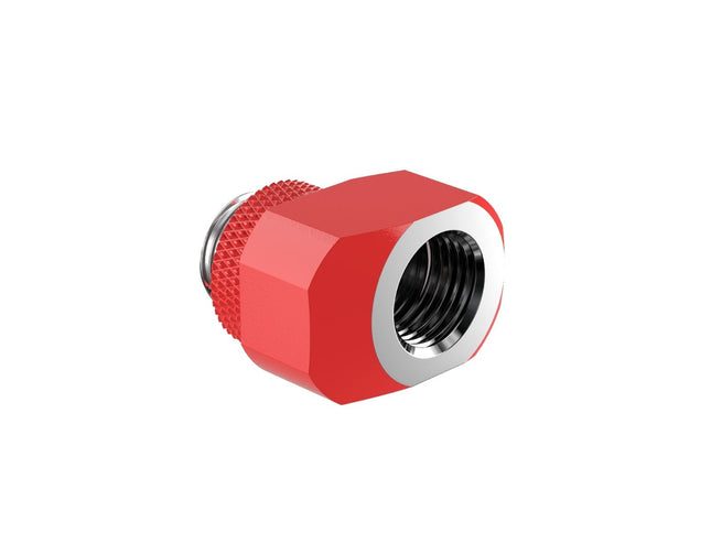 PrimoChill InterConnect SX Male to Female G 1/4in. Offset Full Rotary Fitting - 6mm - Razor Red
