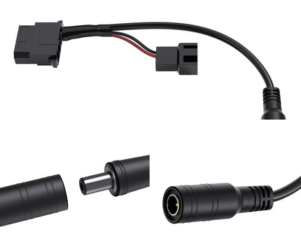 Bykski Universal DC Input (5.5mm x 2.1mm) to 4 Pin Molex Plug Cable for DC Pumps (B-DC-D4P-X)