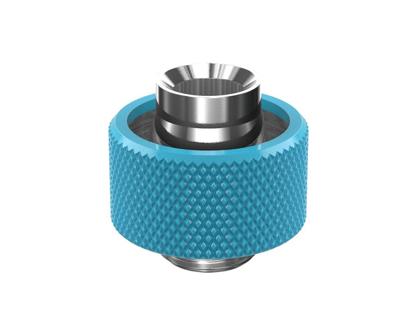PrimoChill SecureFit SX - Premium Compression Fitting For 1/2in ID x 3/4in OD Flexible Tubing (F-SFSX34) - Available in 20+ Colors, Custom Watercooling Loop Ready - PrimoChill - KEEPING IT COOL Sky Blue
