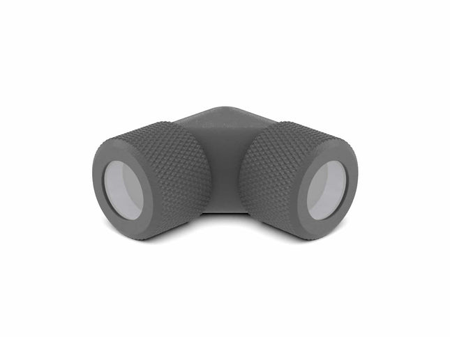 PrimoChill 12mm Rigid SX 90 Degree Fitting Set - TX Matte Gun Metal
