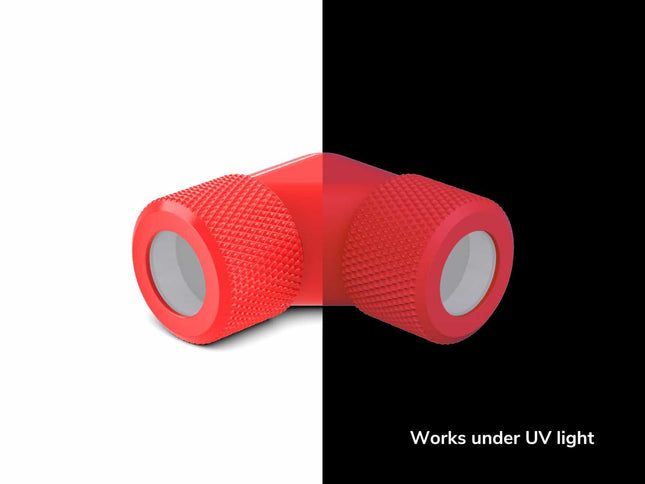 PrimoChill 14mm Rigid SX 90 Degree Fitting Set - PrimoChill - KEEPING IT COOL UV Red