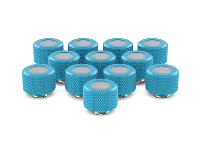 PrimoChill 14mm OD Rigid SX Fitting - 12 Pack - Sky Blue